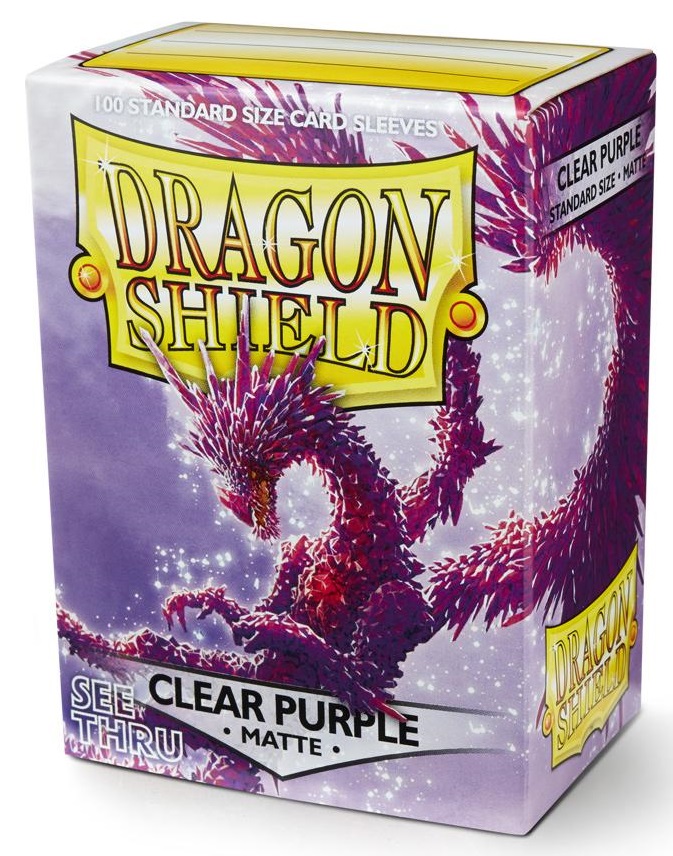 Dragon Shield Sleeves: Clear Purple Matte (Box Of 100)